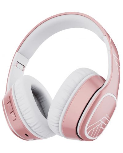 Ασύρματα ακουστικά με μικρόφωνο PowerLocus - P7 Upgrade, ροζ/λευκό - 2