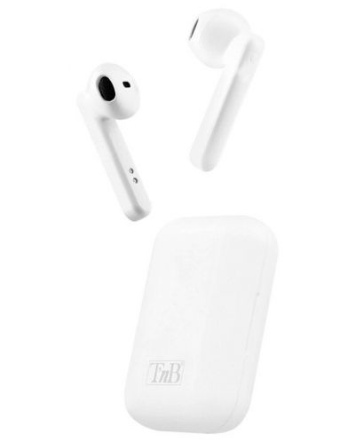 Ασύρματα ακουστικά με μικρόφωνο TNB - Shiny, TWS, άσπρα - 1