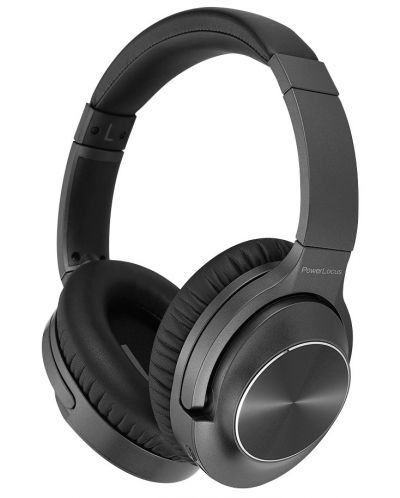 Ασύρματα ακουστικά με μικρόφωνο PowerLocus - CD, ANC, μαύρα - 1