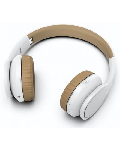 Ακουστικά HAMA "Touch" Bluetooth  On-Ear, Μικρόφωνο, λευκό/καφέ, πλήκτρα αφής - 3