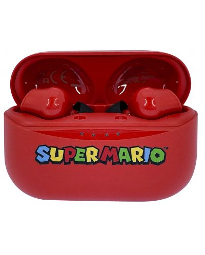 Ασύρματα ακουστικά OTL Technologies - Super Mario, TWS, κόκκινα - 5