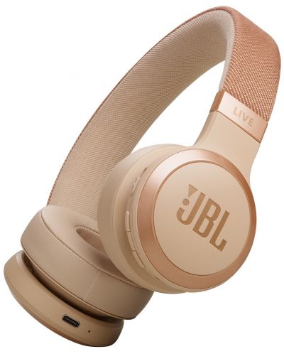 Ασύρματα ακουστικά JBL - Live 670NC, ANC, Sandstone - 1