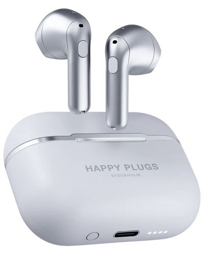 Ασύρματα ακουστικά  Happy Plugs - Hope, TWS,ασημί - 3