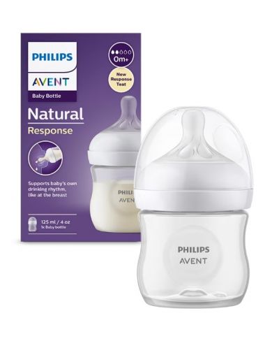 Μπιμπερό  Philips Avent - Natural Response 3.0,με θηλη 0 μηνών +,125 ml - 1