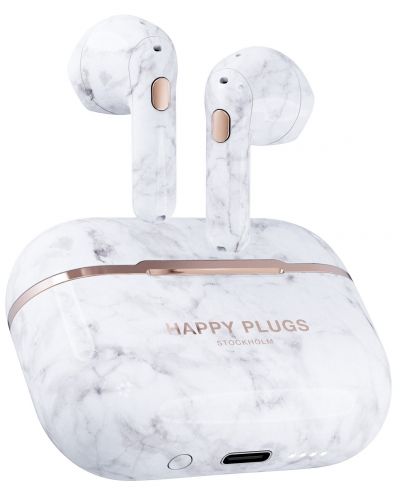Ασύρματα ακουστικά Happy Plugs - Hope, TWS, White Marble - 3