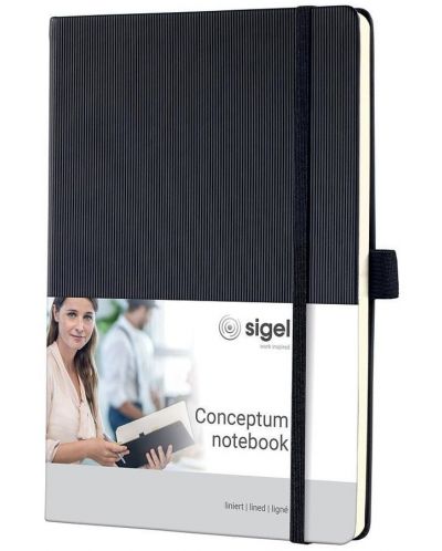 Σημειωματάριο   Sigel Conceptum - A5, μαύρο - 1