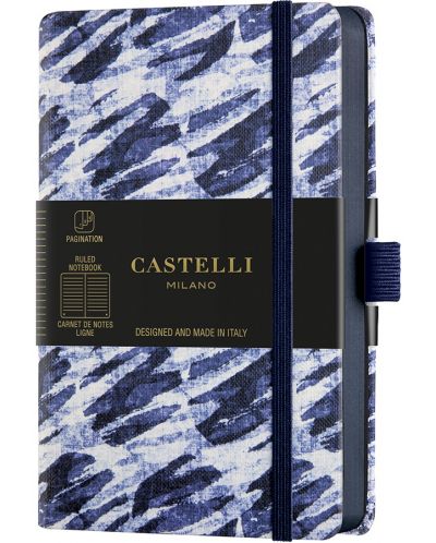 Σημειωματάριο Castelli Shibori - Bubbles, 9 x 14 cm, με γραμμές - 1