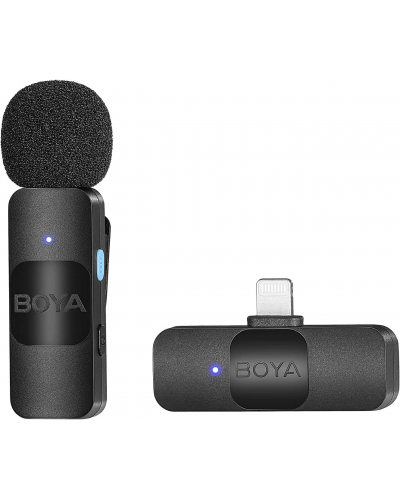 Σύστημα ασύρματου μικροφώνου Boya - BY-V1 Lightning, μαύρο - 1