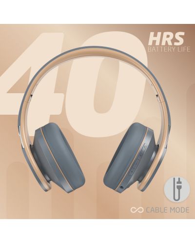 Ασύρματα ακουστικά με μικρόφωνο PowerLocus - EDGE, Asphalt Grey - 3