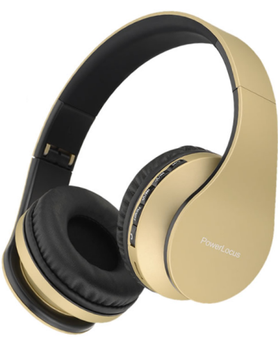 Ασύρματα ακουστικά PowerLocus - P1, χρυσό χρώμα - 1