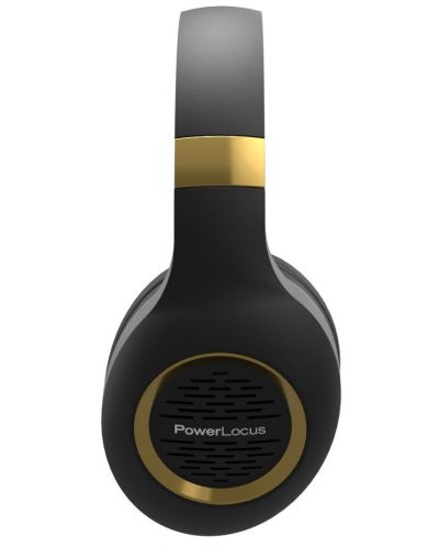 Ασύρματα ακουστικά PowerLocus - P4 Plus, μαύρα/χρυσά - 3