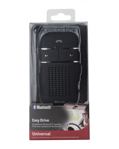 Ασύρματα ακουστικά αυτοκινήτου Cellularline - Easy Drive, μαύρα - 3