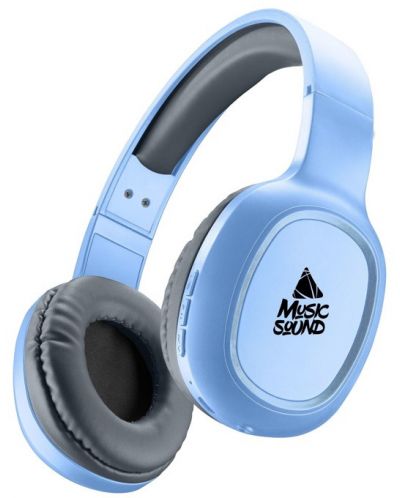 Ασύρματα ακουστικά με μικρόφωνο Cellularline - Music Sound Basic, μπλε - 1