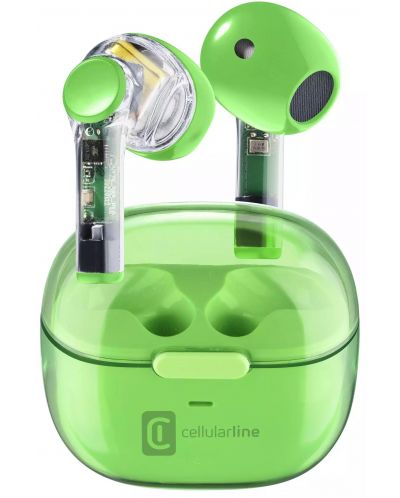 Ασύρματα ακουστικά  Cellularline - Fine TWS,  πράσινο - 1