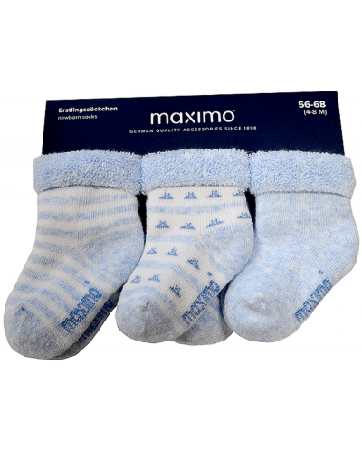 Βρεφικές κάλτσες Maximo - Φιγούρες, μπλε - 1