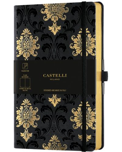 Σημειωματάριο Castelli Copper & Gold - Baroque Gold, 9 x 14 cm, λευκά φύλλα - 1
