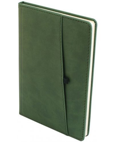 Σημειωματάριο Spree - Με τσέπη για GSM και στυλό, 112 φύλλα, πράσινο - 1