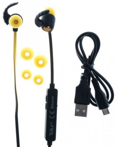 Ασύρματα σπορ ακουστικά με μικρόφωνο Tellur - Speed, κίτρινα - 3