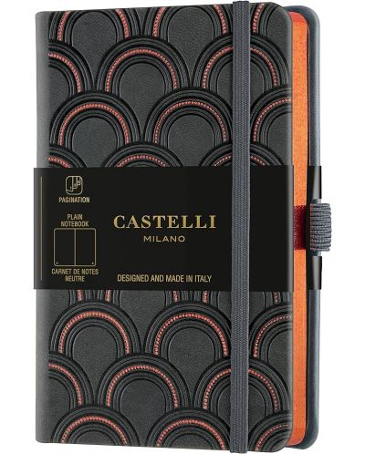 Σημειωματάριο Castelli Copper & Gold - Art Deco Copper, 9 x 14 cm, λευκά φύλλα - 1
