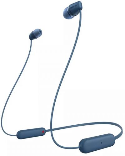 Ασύρματα ακουστικά με μικρόφωνο Sony - WI-C100, μπλε - 1