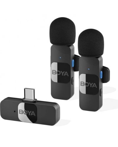 Σύστημα ασύρματου μικροφώνου BOYA - BY-V20, USB-C, μαύρο - 1