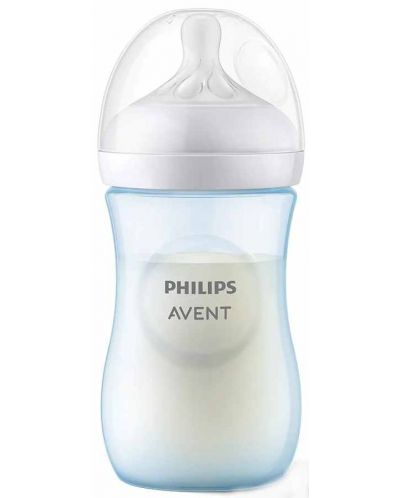 Μπιμπερό  Philips Avent - Natural Response 3.0,με θηλή 1 μηνών +,260 ml, μπλε - 3