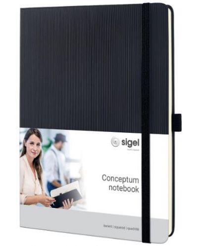Σημειωματάριο   Sigel Conceptum - А5,μαύρο - 1