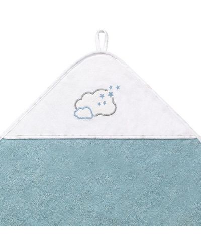 Βρεφική πετσέτα με κουκούλα  Babyono - 85 х 85 cm, μπλε - 2