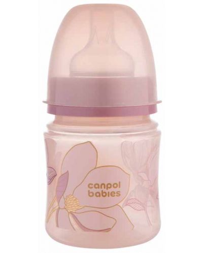 Μπουκάλι κατά των κολικών Canpol babies - Easy Start, Gold, 120 ml, ροζ - 1
