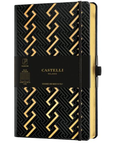 Σημειωματάριο Castelli Copper & Gold - Roman Gold, 13 x 21 cm, με γραμμές - 1