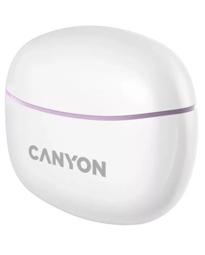 Ασύρματα ακουστικά Canyon - TWS5,λευκό/μωβ - 3