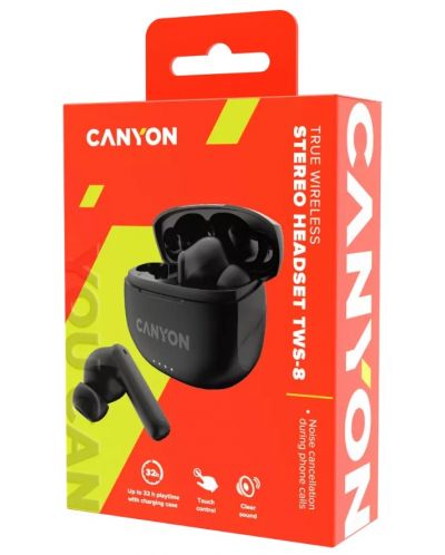 Ασύρματα ακουστικά Canyon - TWS-8, μαύρα - 5