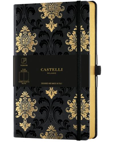 Σημειωματάριο Castelli Copper & Gold - Baroque Gold, 13 x 21 cm, λευκά φύλλα - 1