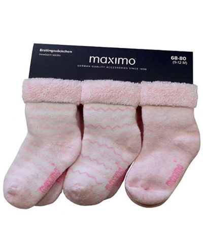 Βρεφικές κάλτσες Maximo - Φιγούρες, ροζ - 1