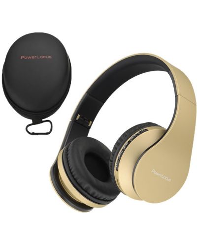 Ασύρματα ακουστικά PowerLocus - P1, χρυσό χρώμα - 4