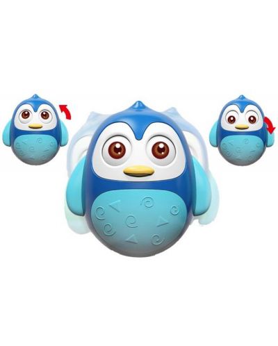 Κουδουνίστρα μωρού  Happy World - Roly Poly, Penguin 2, μπλε - 2