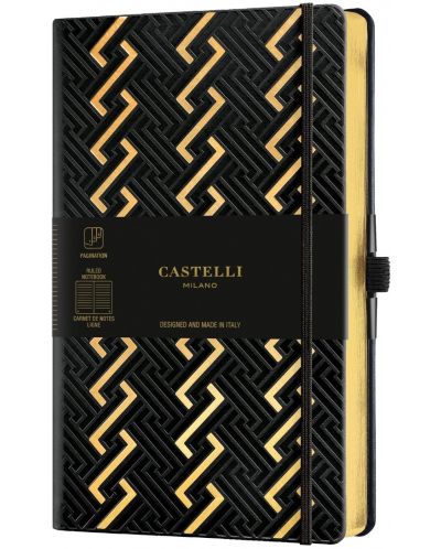 Σημειωματάριο Castelli Copper & Gold - Roman Gold, 13 x 21 cm, λευκά φύλλα - 1
