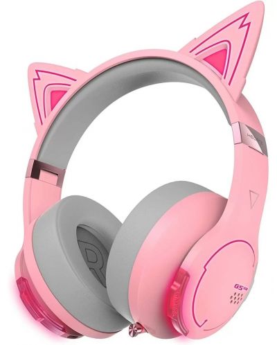 Ασύρματα ακουστικά με μικρόφωνο Edifier - G5BT CAT, ροζ - 1