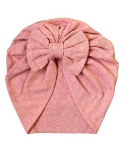 Βρεφικό καπέλο τουρμπάνι Kayra Baby - Ανοιχτό ροζ - 1