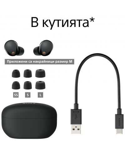 Ασύρματα ακουστικά Sony - WF-1000XM5, TWS, ANC, μαύρο - 12