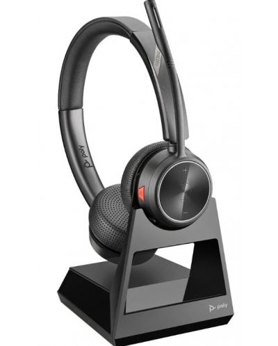 Ασύρματα ακουστικά με μικρόφωνο Poly - Savi 7320 Office, S7320 CD, μαύρο - 1