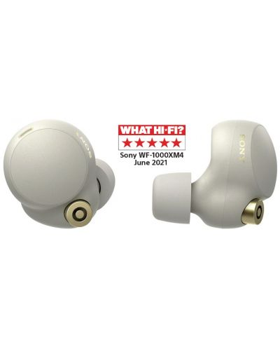 Ασύρματα ακουστικά Sony - WF-1000XM4, TWS, ασημί - 1
