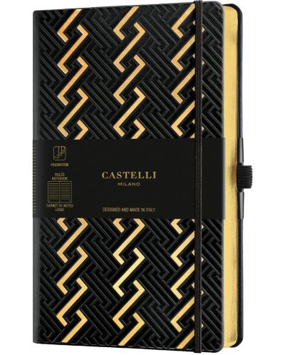 Σημειωματάριο Castelli Copper & Gold - Roman Gold, 19 x 25 cm, με γραμμές - 1