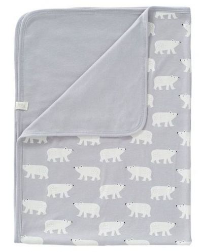 Βρεφική κουβέρτα από οργανικό βαμβάκι Fresk - Polar bear, 80 х 100 cm  - 1