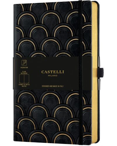 Σημειωματάριο Castelli Copper & Gold - Art Deco Gold, 13 x 21 cm, λευκά φύλλα - 1
