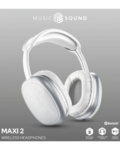 Ασύρματα ακουστικά με μικρόφωνο Cellularline - MS Maxi 2, λευκά - 3