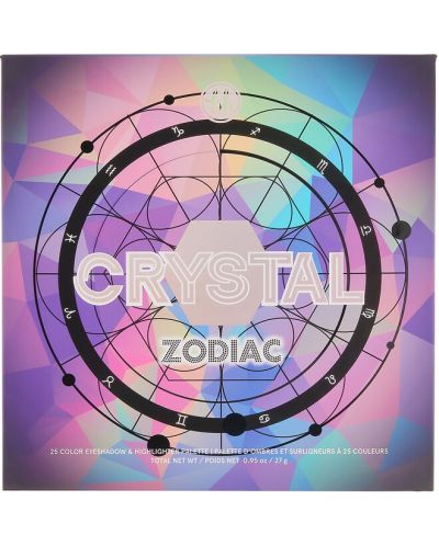 BH Cosmetics Παλέτα σκιών ματιών  και highlighter  Crystal Zodiac, 25 χρώματα - 2