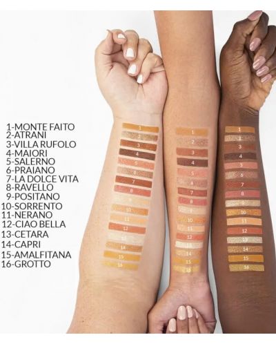 BH Cosmetics Παλέτα σκιών ματιών Amore In Amalfi, 16 χρώματα - 6