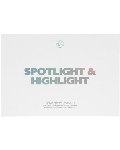 BH Cosmetics  Παλέτα highlighter Spotlight & Highlight,, 6 χρώματα - 2