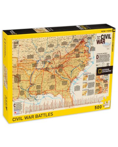 Παζλ New York Puzzle 500 κομμάτια - Μάχες του Εμφυλίου Πολέμου - 1